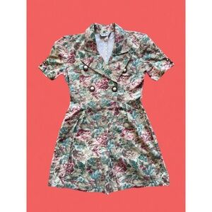 Vintage 80s Coco Bianco Floral Romper | Excellent Condition!